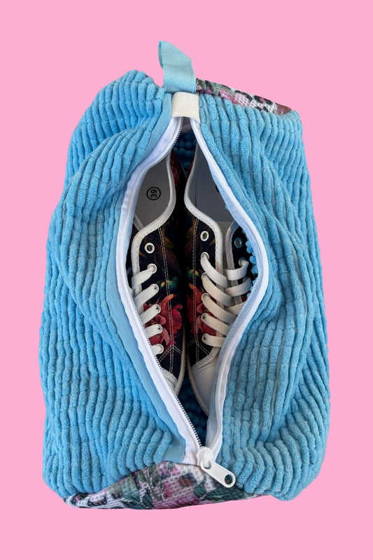 AS Shoe Wash Bag - Blue Feline Grace