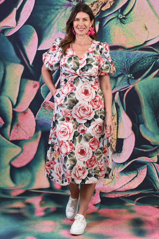 Spellbound Dress Emile Rose Seafoam – women’s 100% cotton dress