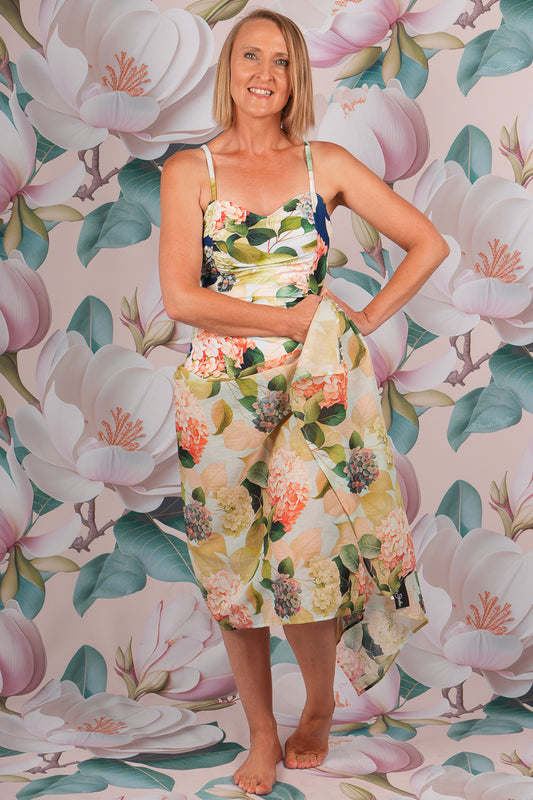 Cotton Wrap Hydrangea Pretty – swimwear accessory