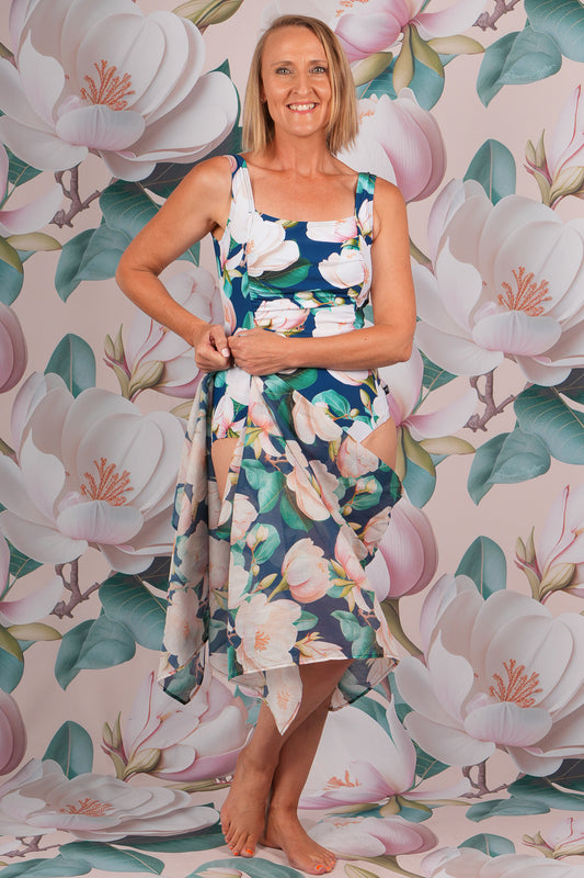 Cotton Wrap Magnolia Frenzy – swimwear accessory