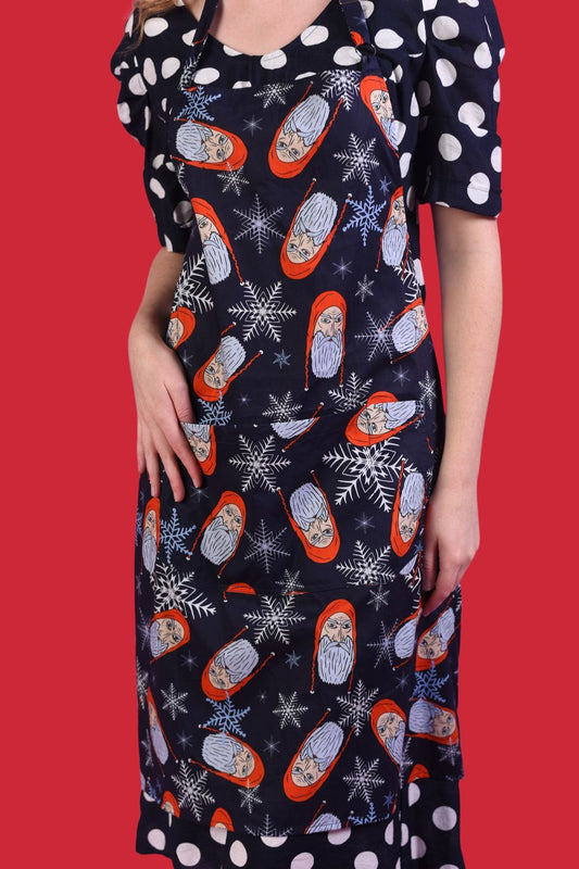 Annah Stretton Christmas Unisex Apron Santa print