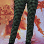 Vita Olive Narrow Leg Pants - Green Check