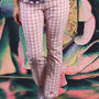 Vita Straight Leg  Pants - Pink Check