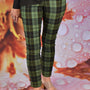 Vita Olive Narrow Leg Pants - Green Plaid