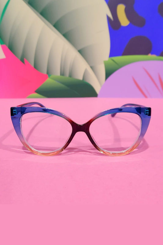Eleanor Reading Glasses - Blue Illusion  +1.5
