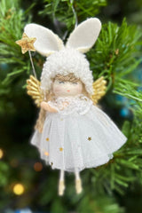 AS Xmas Bunny Angel - White