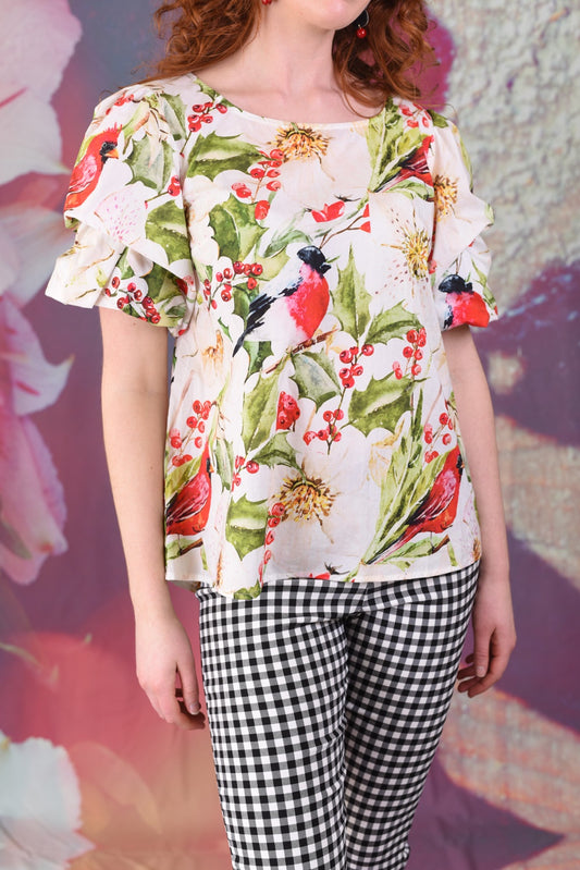 Kennedy Top - Robin Floral - SALE