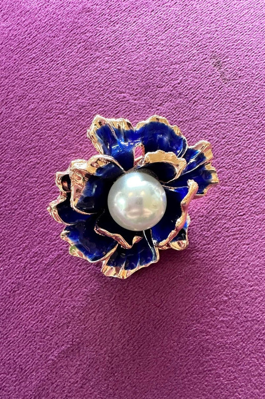 Pearly Blue Brooch