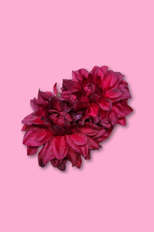 Red Dahlia Flower Clip