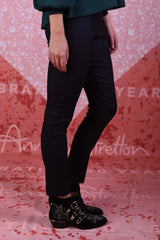 model wearing vita indigo pants