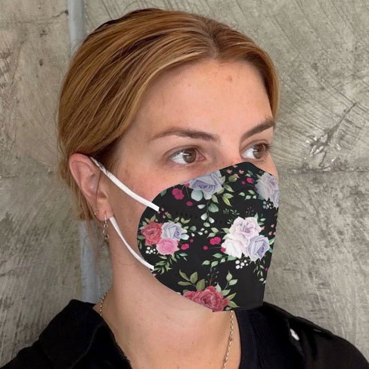 Black Floral Disposables Are the Best Masks Ever