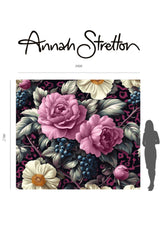 Jungle Mulberry Floral Mural Wallpaper - 2.7m x 3m