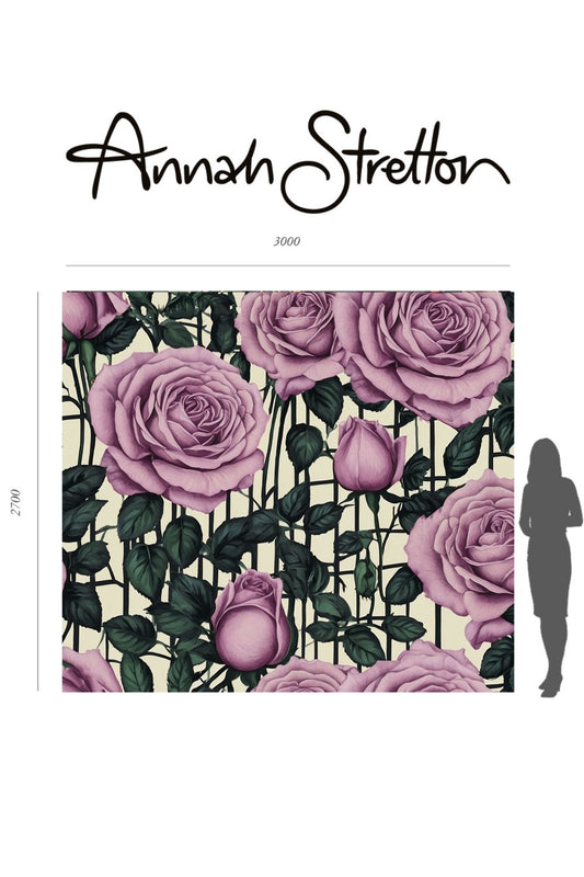 Rose Vine Floral Mural Wallpaper - 2.7m x 3m