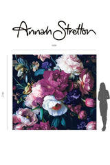Petal Chorus Cerise Floral Mural Wallpaper - 2.7m x 3m