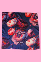 AS Square Neck Scarf - Navy Peony