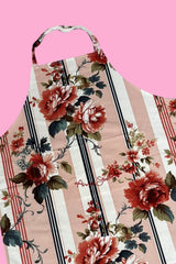 Spring Lines floral cooking apron with pockets NZ designer