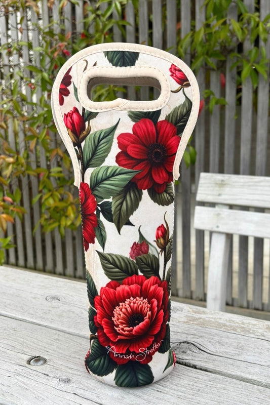 Vintage Ruby neoprene wine cooler bag Annah Stretton