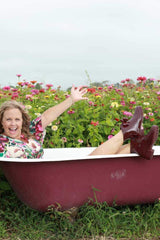 Waterproof wine coloured rain boots