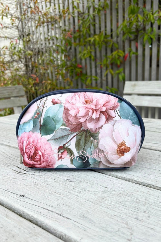 Large Garden Charm floral cosmetic bag