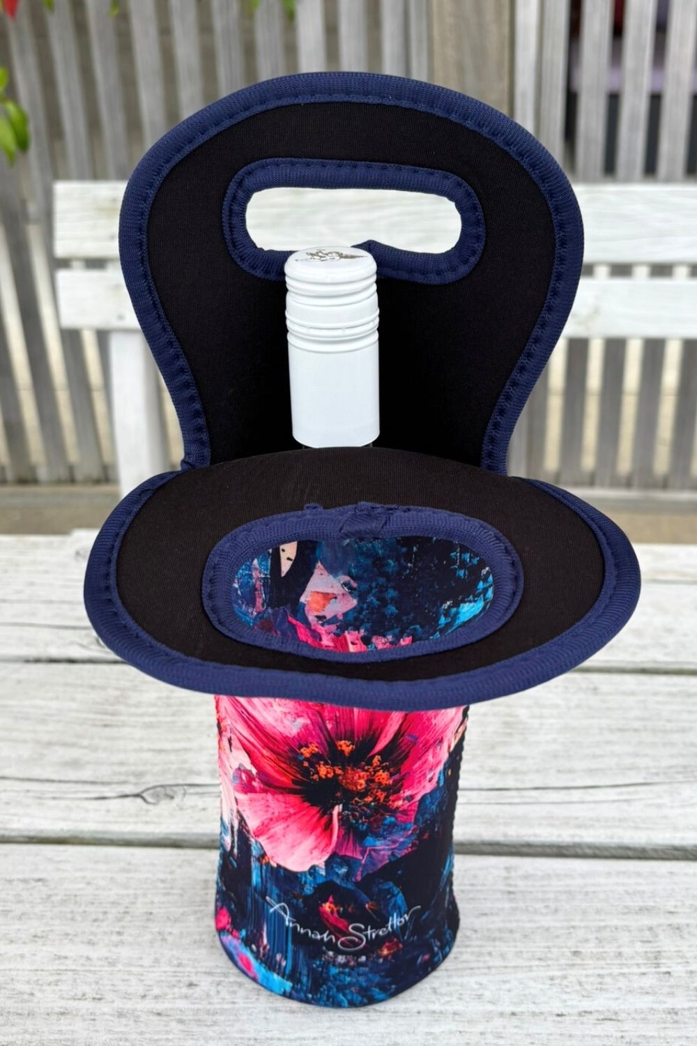 Garden Glitch insulated wine bottle carrier NZ designer