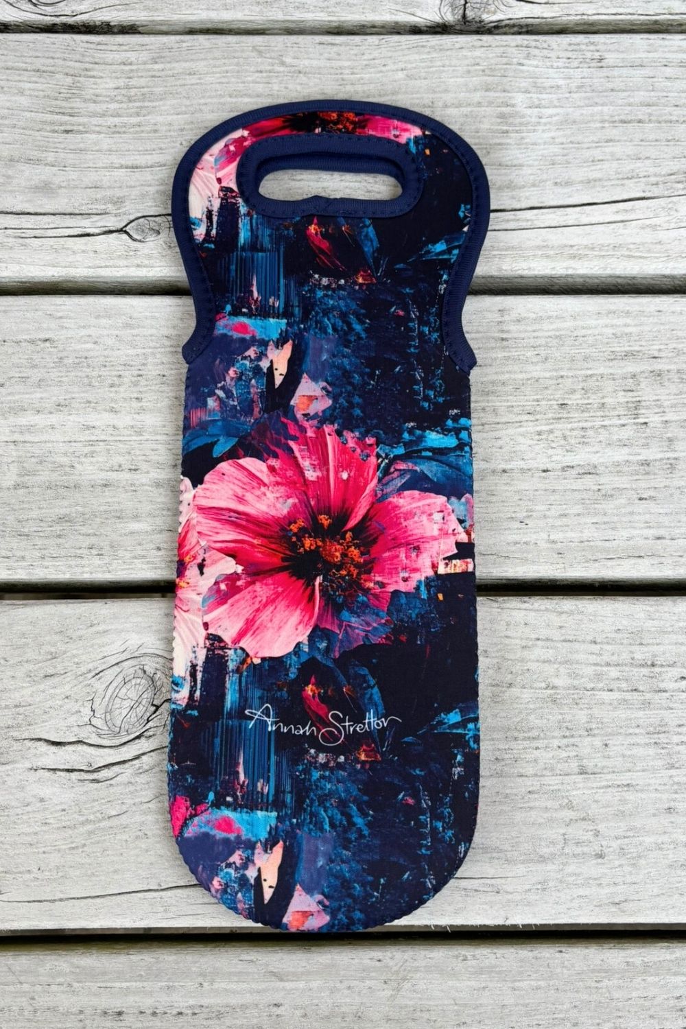 Garden Glitch reusable floral wine bag for picnics