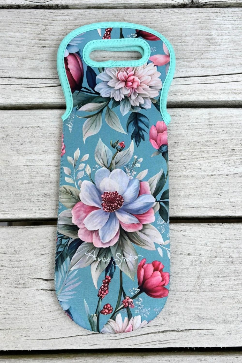 Rosetta floral wine gift bag reusable carrier