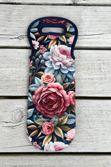 Spring Serenade floral wine gift carrier