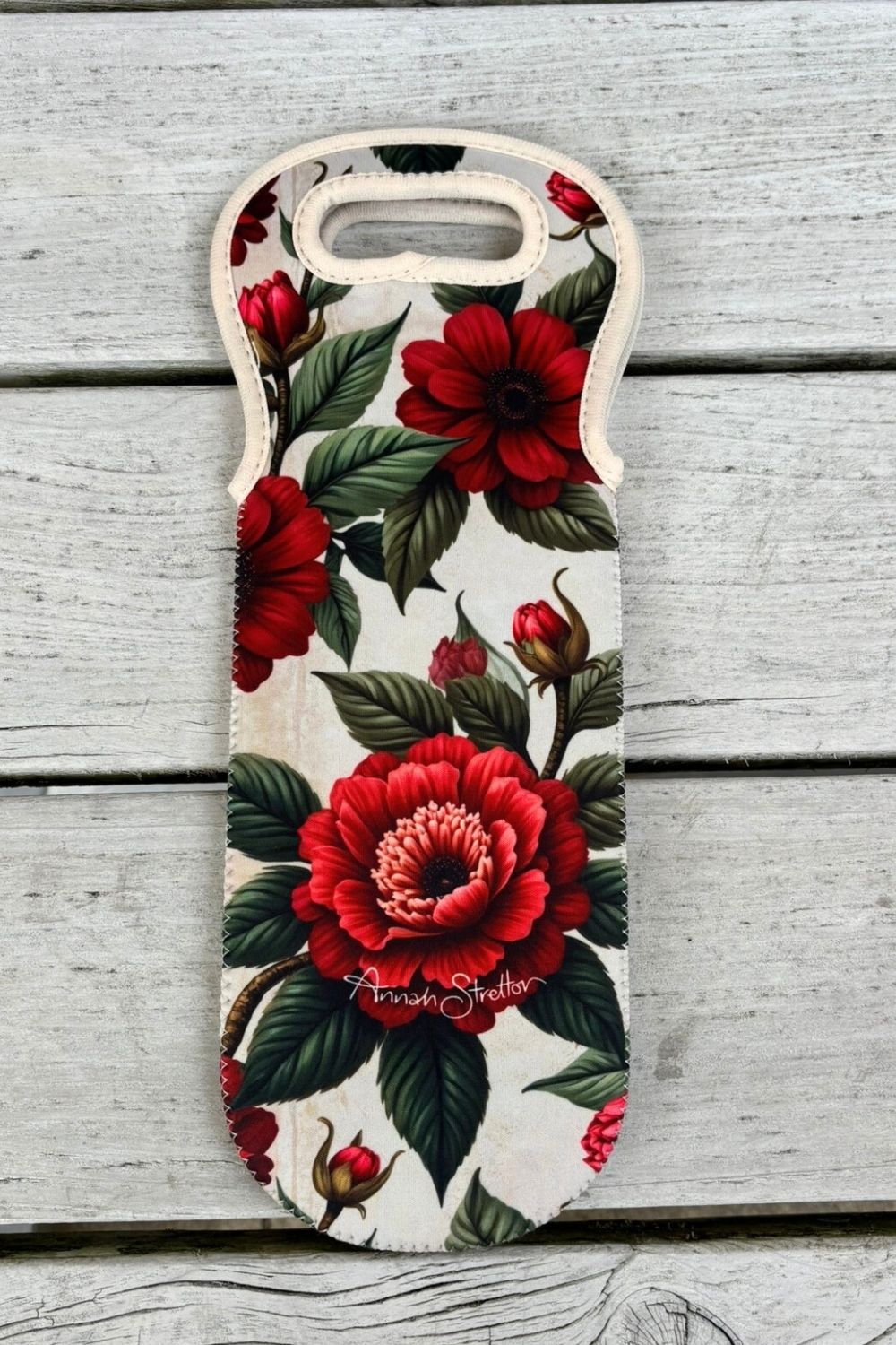 Vintage Ruby reusable wine bag for picnics and gifts
