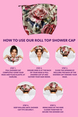 How to use the Annah Stretton Roll Top Shower Cap – step by step instructions