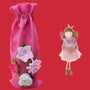 AS Wine Gift Bag - Pink Floral With Pink Francie Angel