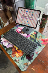 Mini Desk Mat - Peony Aviary