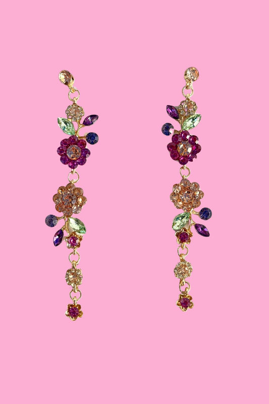 Bejewelled Floral Earrings