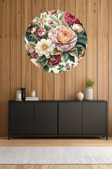 Colourful floral circle wall mural