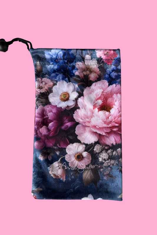 Drawstring Glasses Case - Enchanted Garden