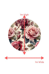 Circle Mural - Heart Rose