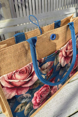 Jute Bag - Heart Rose