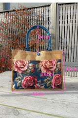 Jute Bag - Heart Rose
