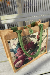 J'adore Roses Mini Jute Bag
