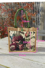 J'adore Roses Mini Jute Bag