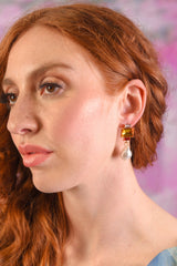 Jewell Earrings - Pearl Drop Gold