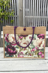 Jute Bag - Crimson Whisper