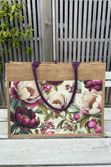 Jute Bag - Crimson Whisper
