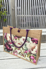 Jute Bag - Crimson Whisper