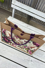 Jute Bag - Crimson Whisper