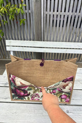 Jute Bag - Crimson Whisper