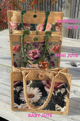 J'adore Roses Mini Jute Bag