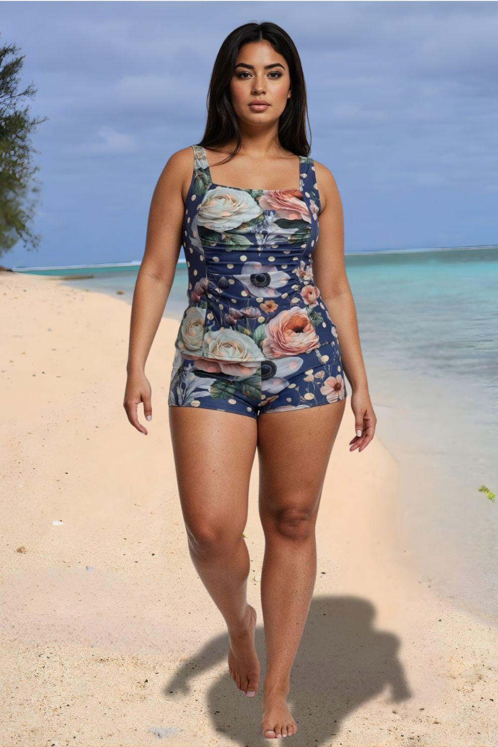 Womens supportive tankini swimwear