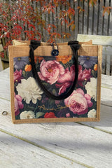 Midnight Waltz  Mini Jute Bag