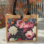 Midnight Waltz  Mini Jute Bag