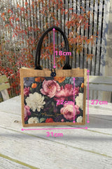 Midnight Waltz  Mini Jute Bag